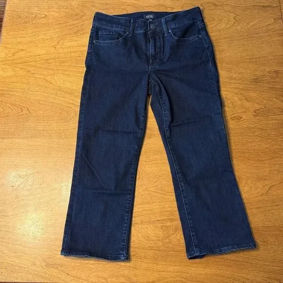 NYDJ Marilyn Dark Blue Straight Leg Jeans - Picture 2 of 13
